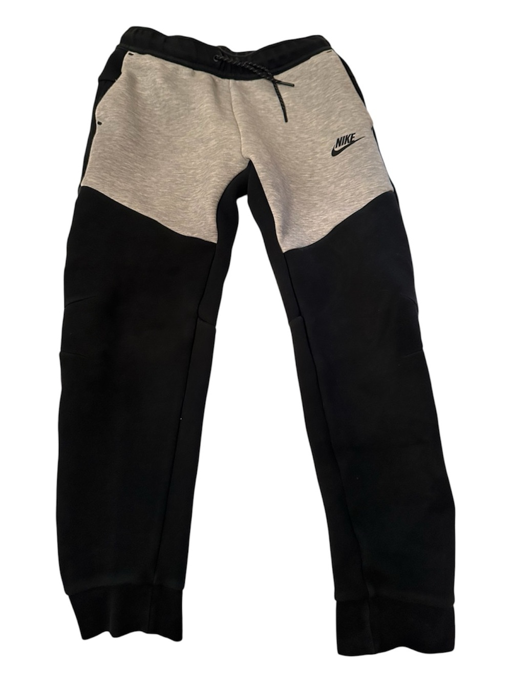 NikeTech Black and Gray Colorblock Kids Joggers